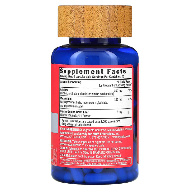 Mommy's Bliss, Calm + Magnesium, For Women, 90 Capsules 679234106255