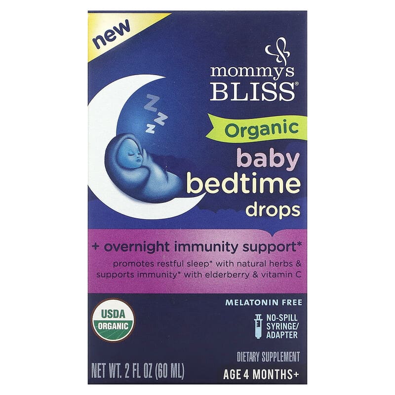 Mommy's Bliss Organic Baby Bedtime Drops Age 4 Months+ 2 fl oz (60 ml) 679234051814