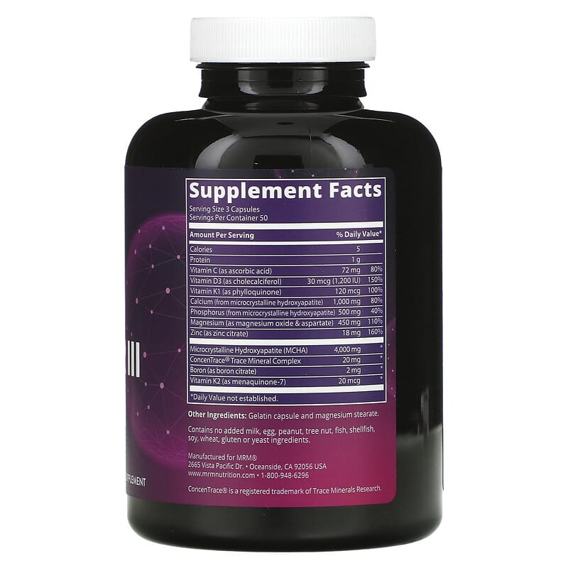 MRM Nutrition, Bone Maximizer III with MCHA, 150 Capsules 609492230034