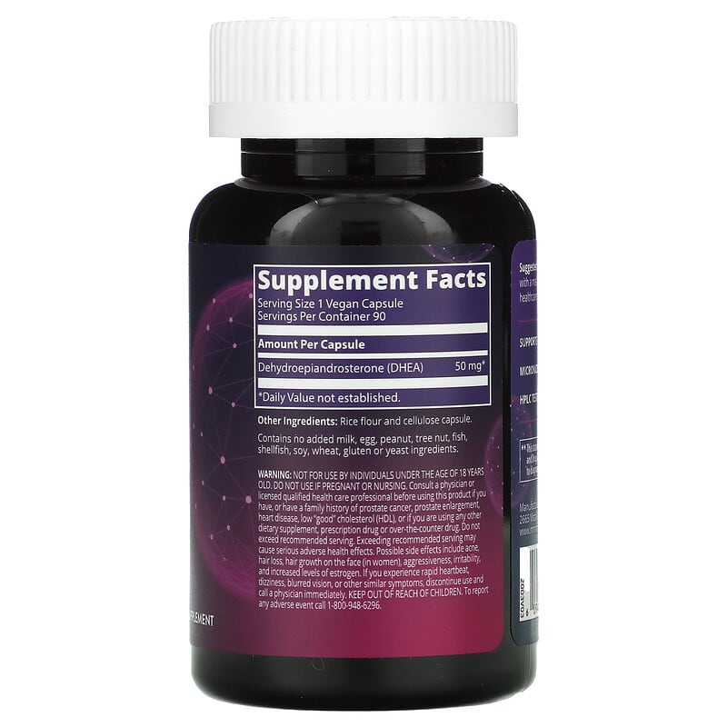 MRM Nutrition, DHEA, 50 mg, 90 Vegan Capsules 609492410054