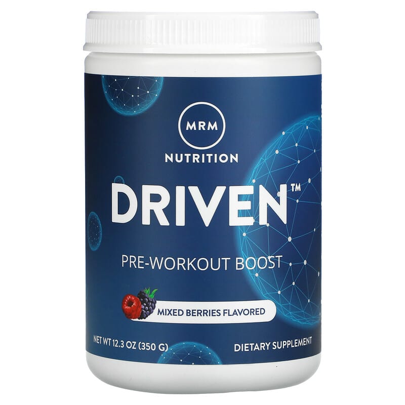 MRM Nutrition DRIVEN Pre-Workout Boost Mixed Berries 12.3 oz (350 g) 609492730220