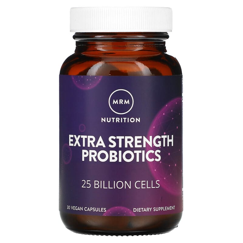MRM Nutrition Extra Strength Probiotics 25 Billion Cells 30 Vegan Capsules 609492310477