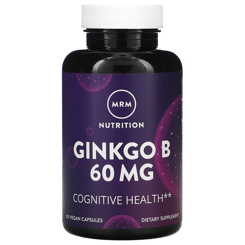 MRM Nutrition Ginkgo B 60 mg 120 Vegan Capsules 609492540027