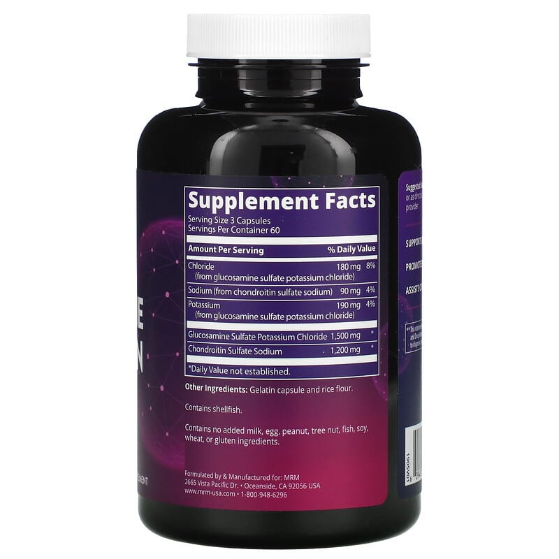 MRM Nutrition, Glucosamine Chondroitin, 180 Capsules 609492211033