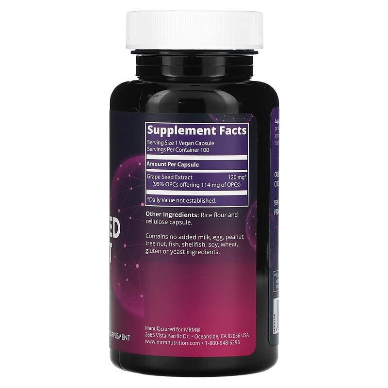 MRM Nutrition, Grape Seed Extract, 100 Vegan Capsules 609492580016