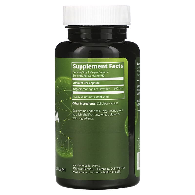 MRM Nutrition, Moringa Leaf, 60 Vegan Capsules 609492800206
