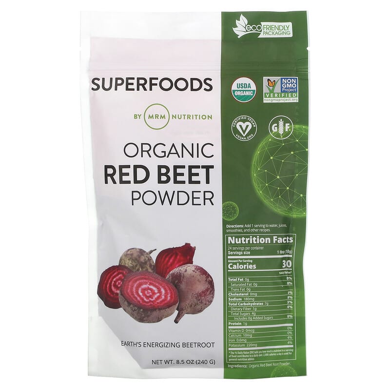 MRM Nutrition Organic Red Beet Powder 8.5 oz (240 g) 609492800022