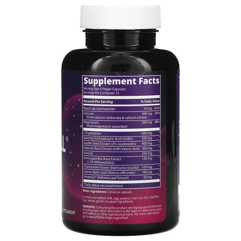 MRM Nutrition, Relax-All, Calm & Sleep, 60 Vegan Capsules 609492310170