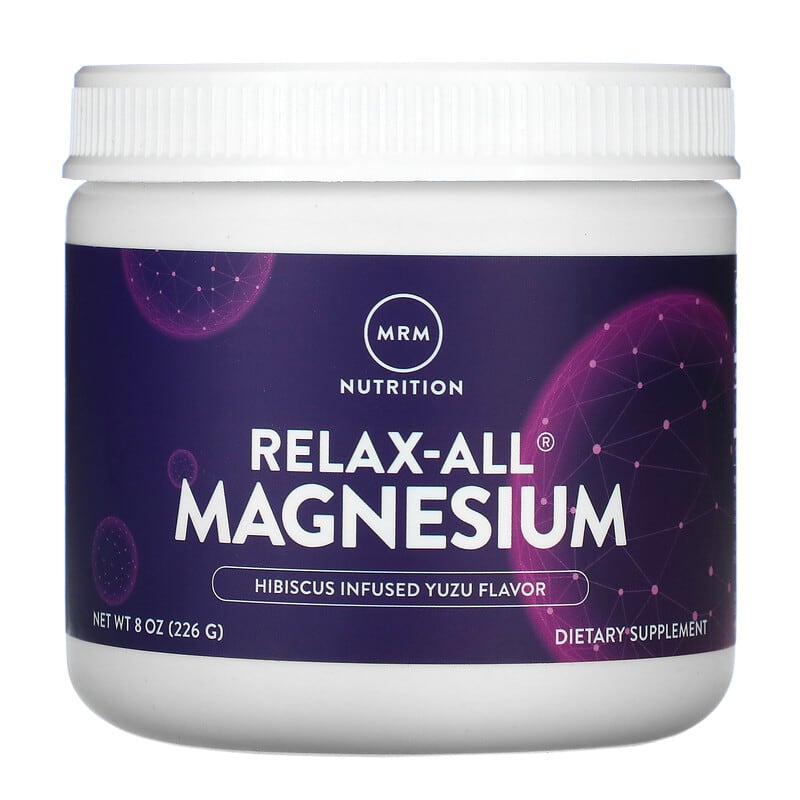 MRM Nutrition Relax-All Magnesium Hibiscus Infused Yuzu 8 oz (226 g) 609492300522