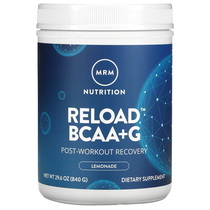 MRM Nutrition Reload BCAA+G  Post-Workout Recovery Lemonade 29.6 oz (840 g) 609492710376