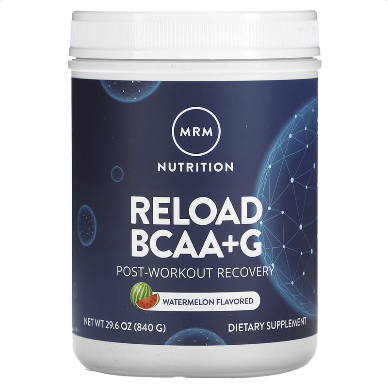 MRM Nutrition Reload BCAA+G Post-Workout Recovery Watermelon 29.6 oz (840 g) 609492710383