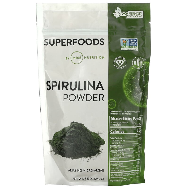 MRM Nutrition Spirulina Powder 8.5 oz (240 g) 609492800169