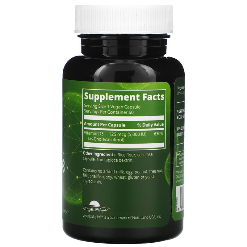 MRM Nutrition, Vegan Vitamin D3, 5,000 IU, 60 Vegan Capsules 609492231062