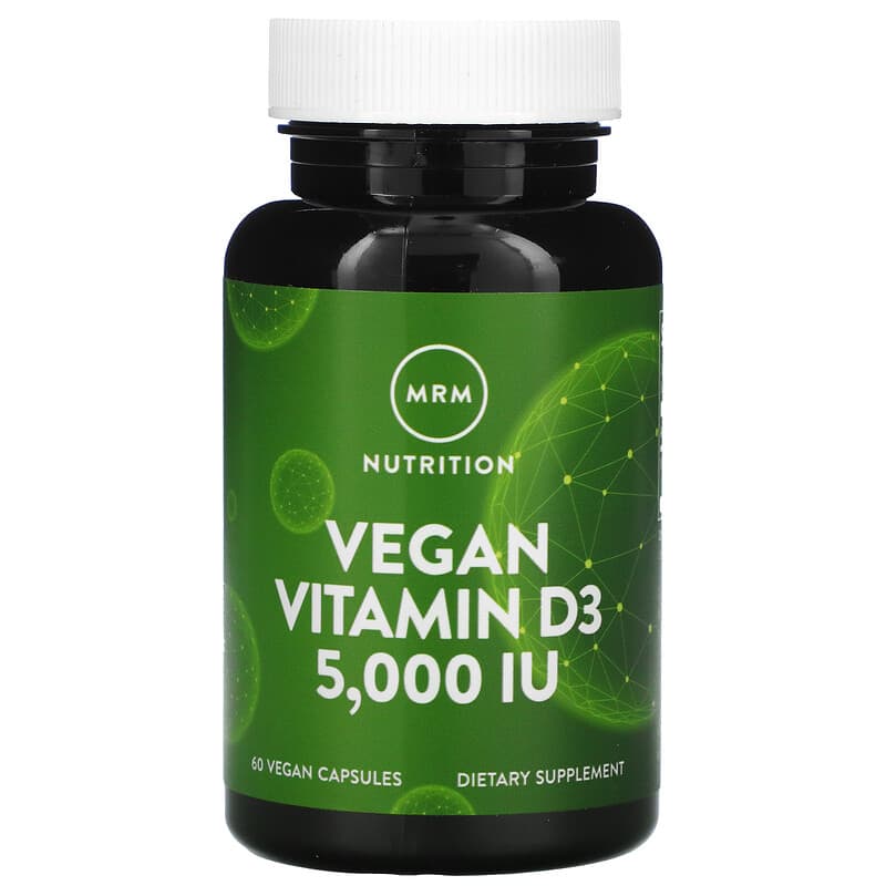 MRM Nutrition Vegan Vitamin D3 5,000 IU 60 Vegan Capsules 609492231062