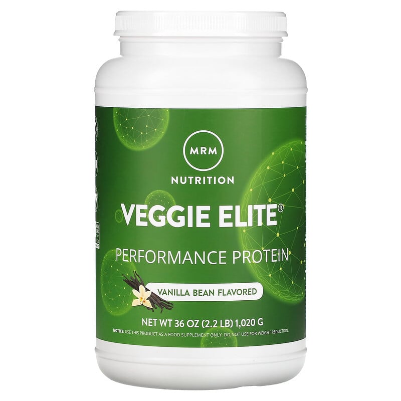 MRM Nutrition Veggie Elite Performance Protein Vanilla Bean 2.2 lb (1,020 g) 609492722256