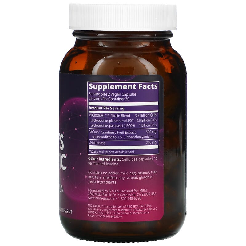 MRM Nutrition, Women's Probiotic, 60 Vegan Capsules 609492310484