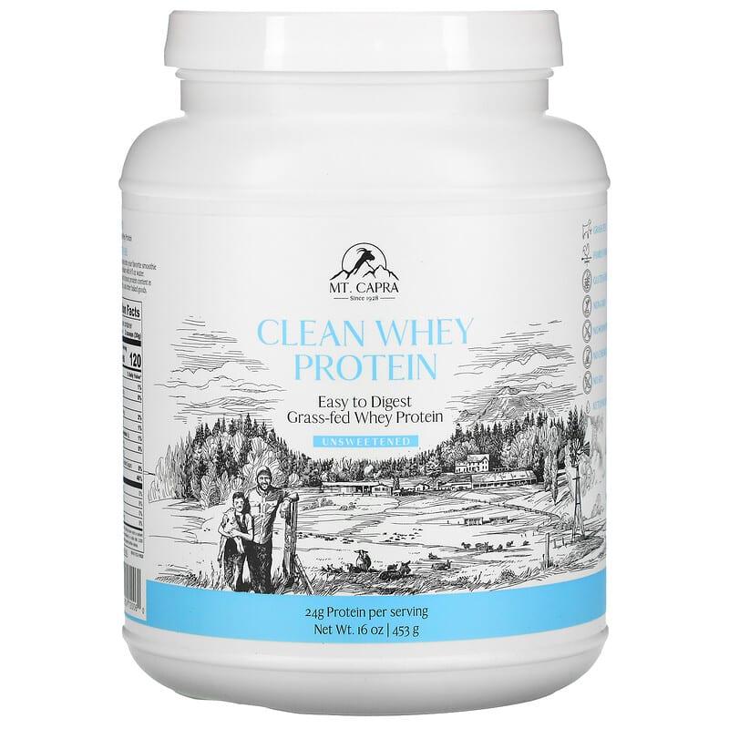 Mt. Capra Clean Whey Protein Unsweetened 16 oz (453 g) 633924720060