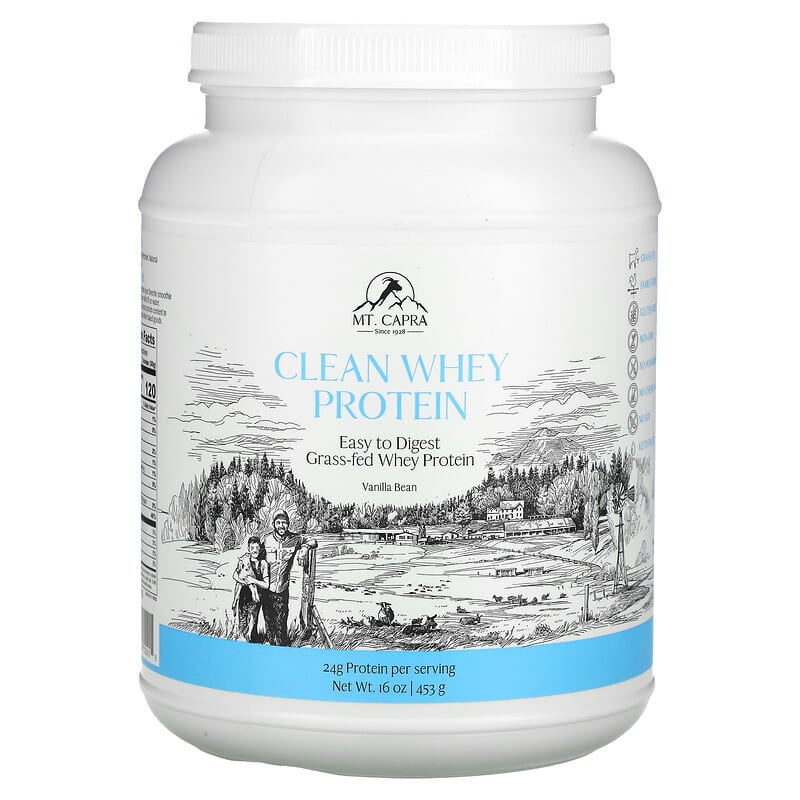Mt. Capra Clean Whey Protein Vanilla Bean 16 oz (453 g) 633924720015
