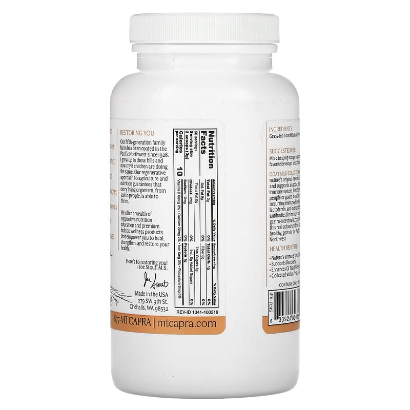 Mt. Capra, Goat Milk Colostrum Powder, 6 oz (174 g) 633924000155