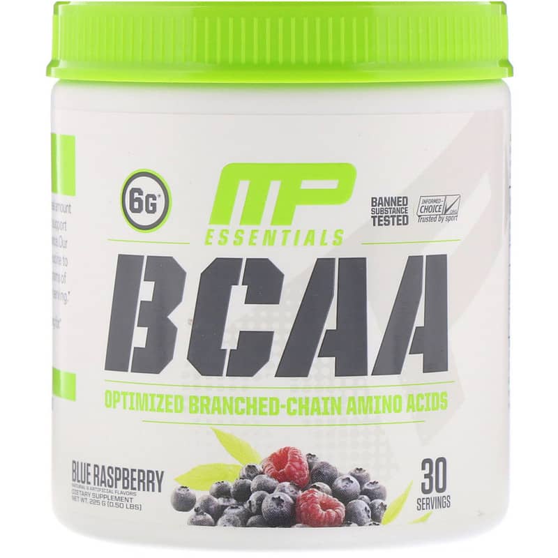 MusclePharm Essentials BCAA Blue Raspberry 0.50 lbs (225 g) 856737003834