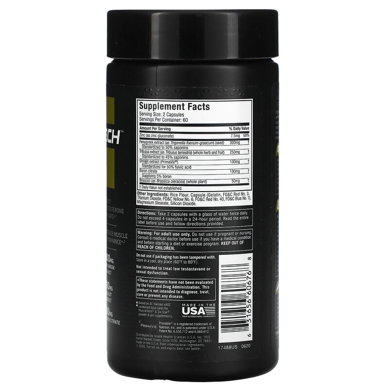 MuscleTech, Alpha Test, 120 Capsules 631656606768