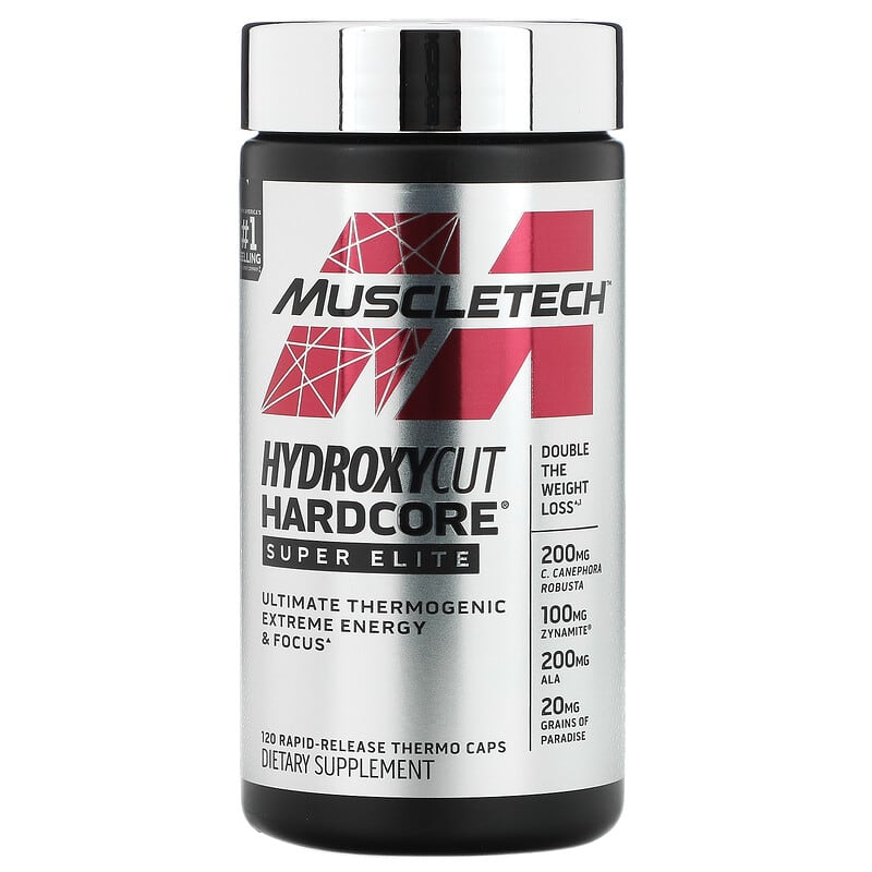 MuscleTech Hydroxycut Hardcore Super Elite 120 Rapid-Release Thermo Caps 631656610147