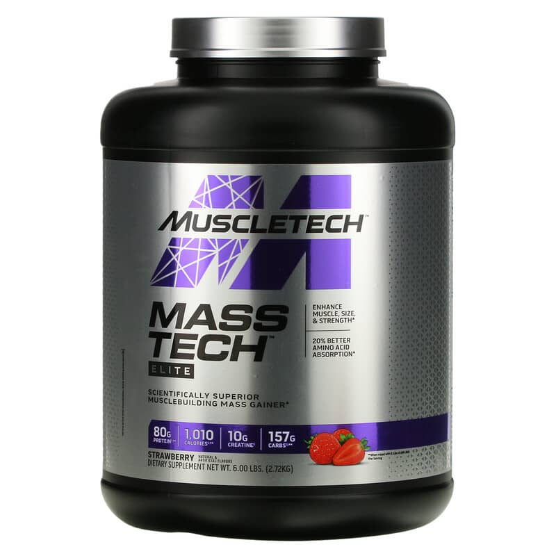 MuscleTech Mass Tech Elite Strawberry 6 lbs (2.72 kg) 631656716900