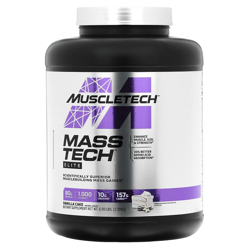 MuscleTech Mass Tech Elite Vanilla Cake 6 lbs (2.72 kg) 631656716917