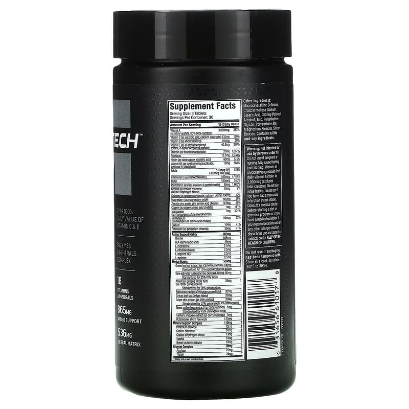 MuscleTech, Platinum Multi Vitamin, 90 Tablets 631656610178