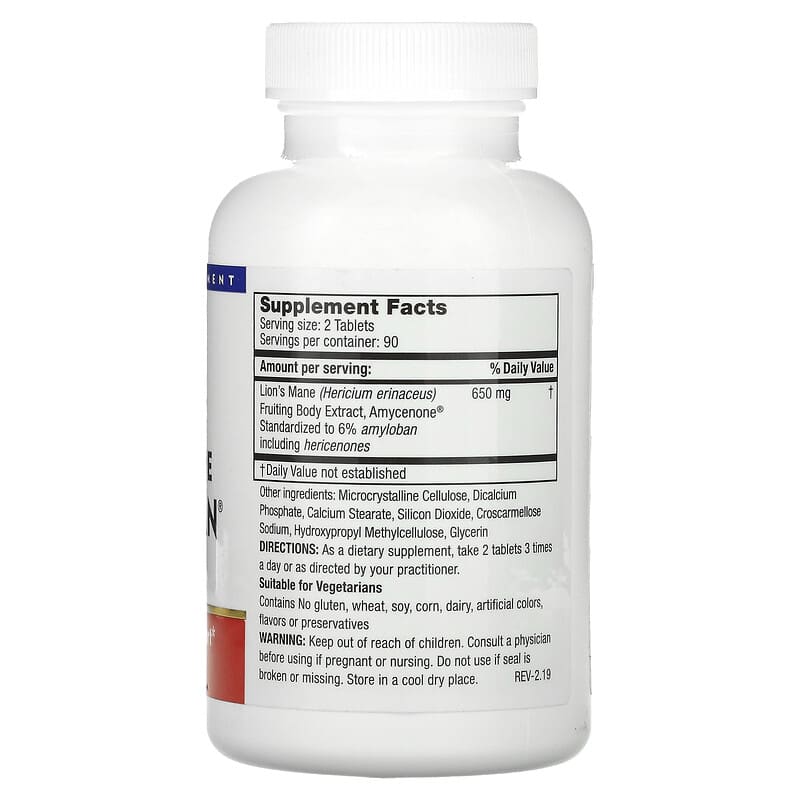 Mushroom Wisdom, Lion's Mane Amyloban , 180 Vegetarian Tablets 791014309004