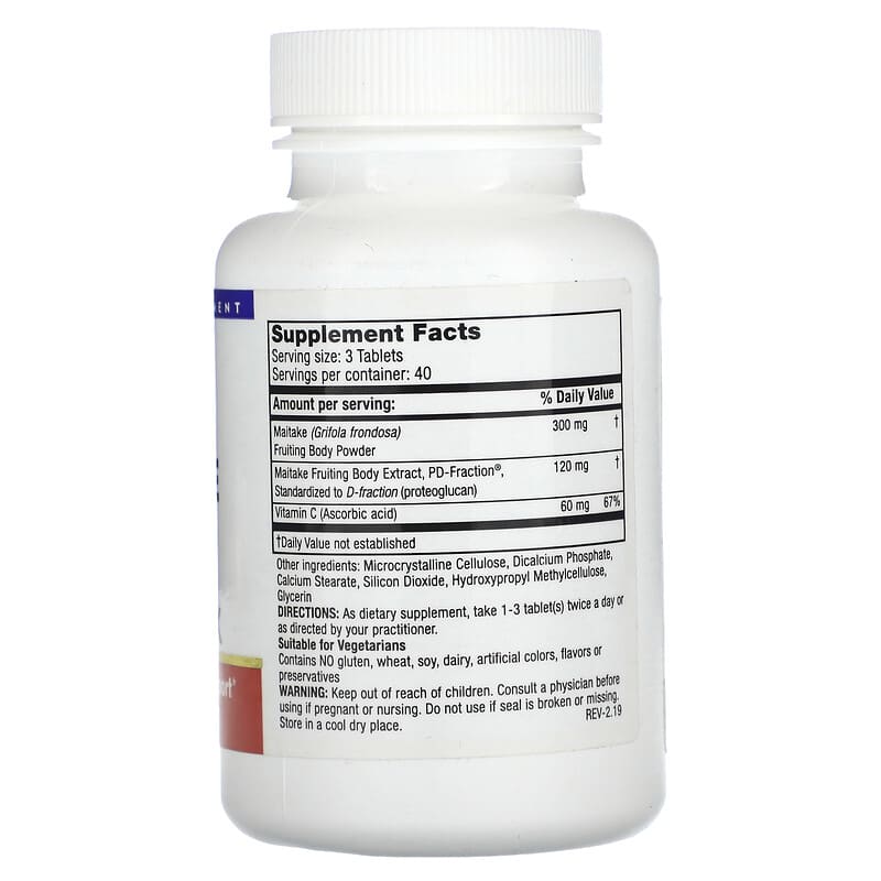 Mushroom Wisdom, Maitake D-Fraction, Pro 4X, 120 Vegetarian Tablets 791014107228