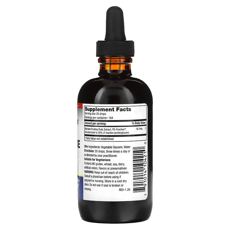 Mushroom Wisdom, Maitake D-Fraction, Standard, 120 ml 791014104210