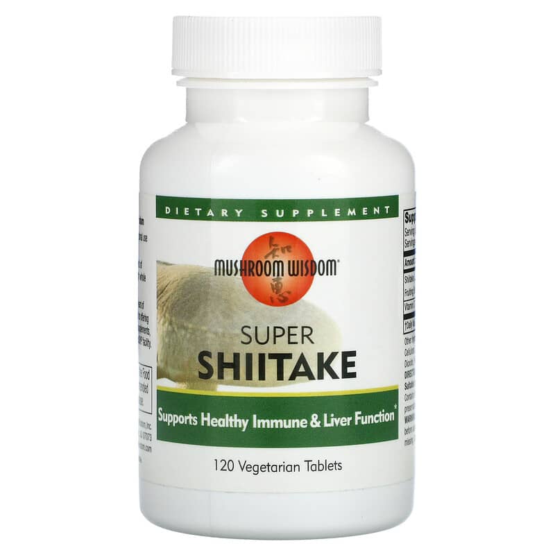 Mushroom Wisdom Super Shiitake 120 Vegetarian Tablets 791014109062