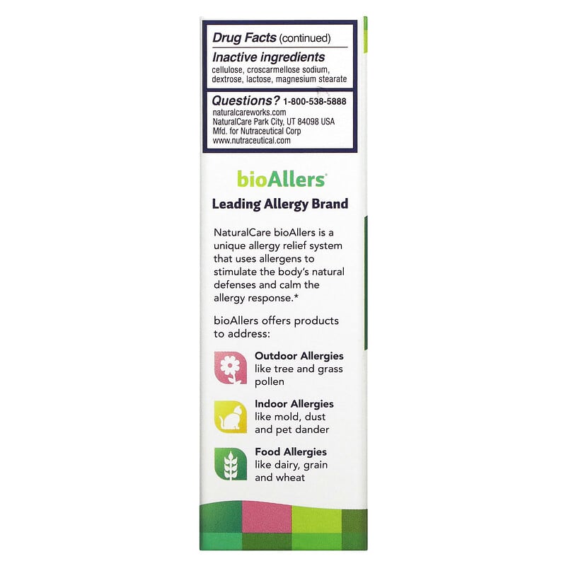 NatraBio, BioAllers, Mold, Yeast & Dust, 60 Tablets 371400710609