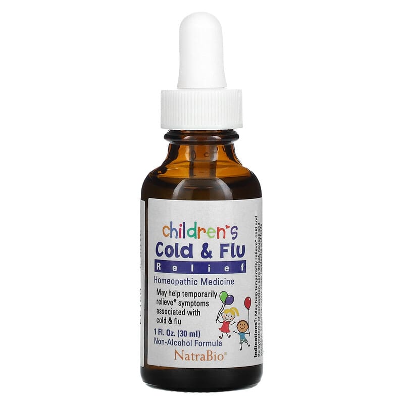 NatraBio, Children's Cold & Flu Relief, 1 fl oz (30 ml) 371402303014