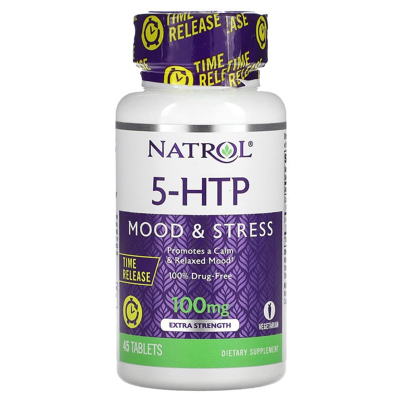 Natrol 5-HTP Time Release Extra Strength 100 mg 45 Tablets 47469052287