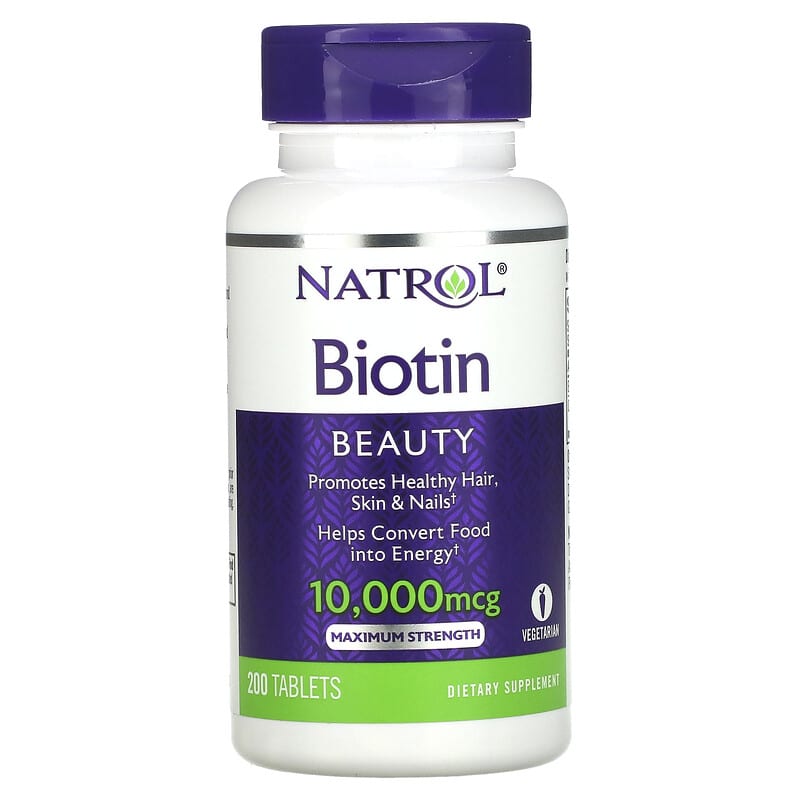 Natrol Biotin Maximum Strength 10,000 mcg 200 Tablets 47469076085