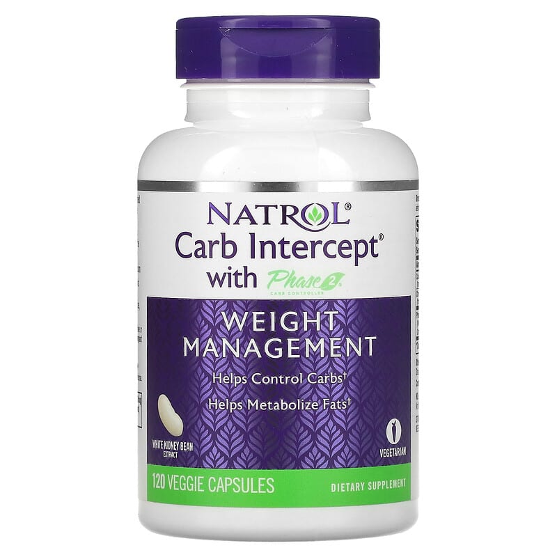Natrol Carb Intercept with Phase 2 Carb Controller 120 Veggie Capsules 47469042912