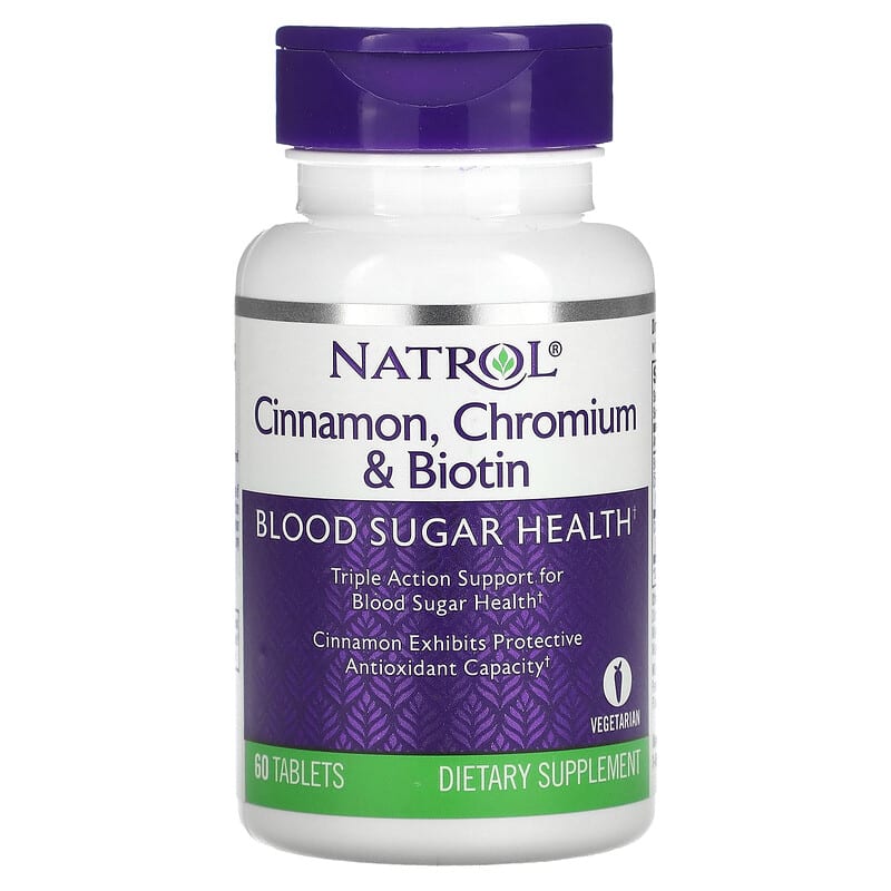 Natrol Cinnamon Chromium & Biotin 60 Tablets 47469048983