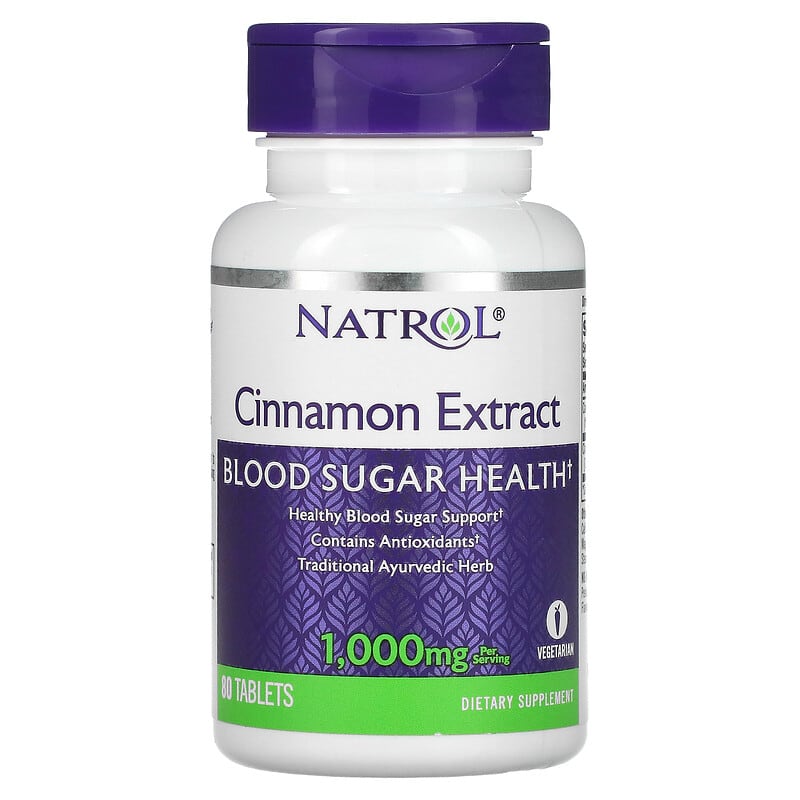 Natrol Cinnamon Extract 500 mg 80 Tablets 47469044589
