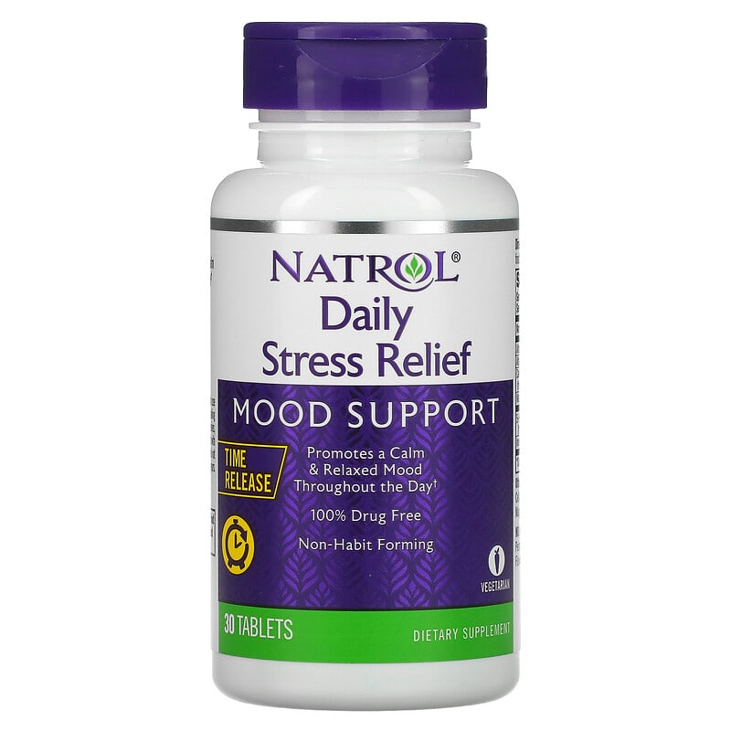 Natrol, Daily Stress Relief, Time Release, 30 Tablets 47469073817