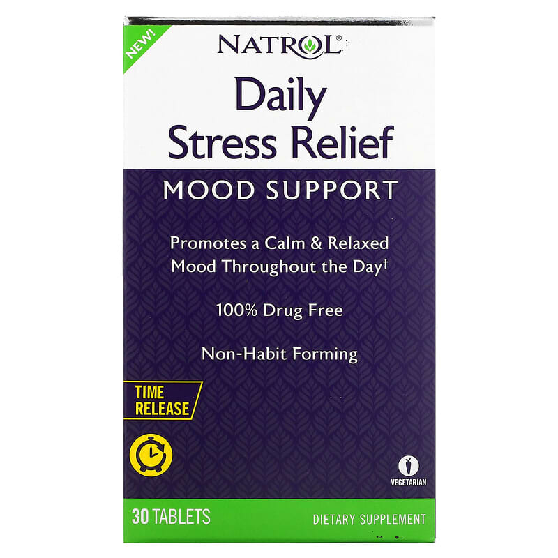 Natrol Daily Stress Relief Time Release 30 Tablets 47469073817