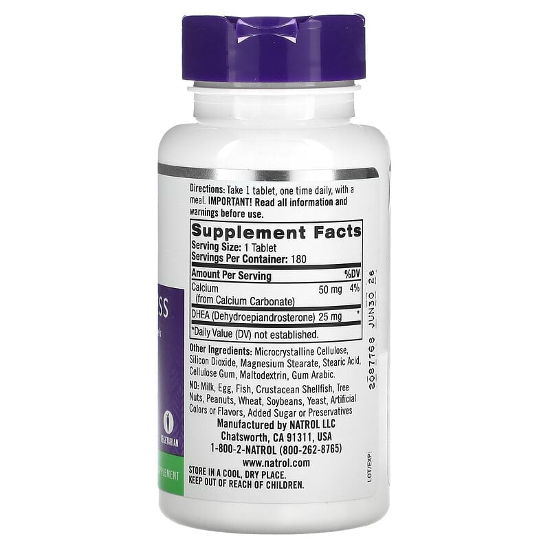 Natrol, DHEA, 25 mg, 180 Tablets 47469161156