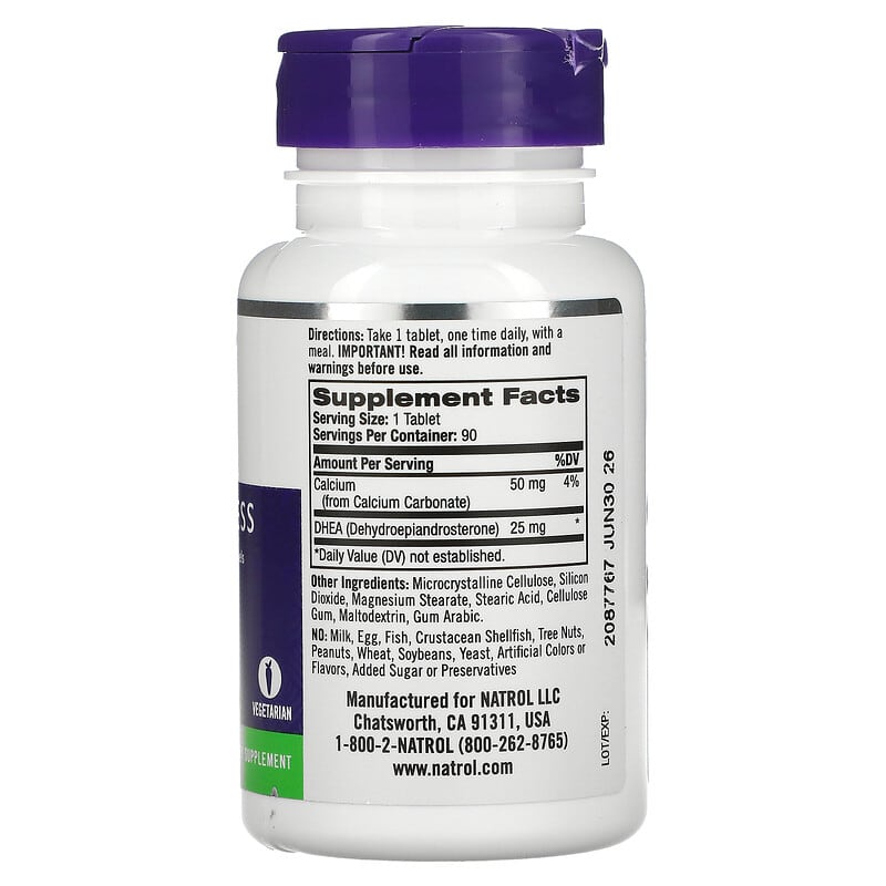 Natrol, DHEA, 25 mg, 90 Tablets 47469005979