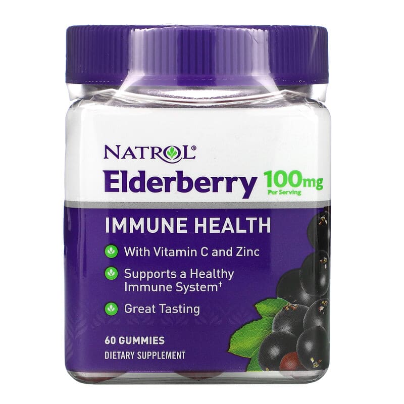 Natrol Elderberry Immune Health 50 mg 60 Gummies 47469077594
