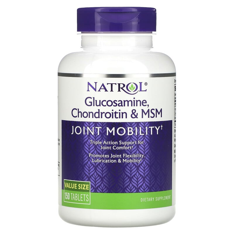 Natrol Glucosamine Chondroitin & MSM 150 Tablets 47469002244