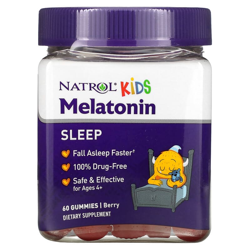 Natrol Kids Melatonin Ages 4+ Berry 60 Gummies 47469076924