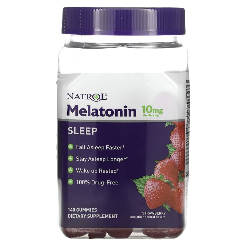 Natrol Melatonin Sleep Strawberry 5 mg 140 Gummies 47469076832