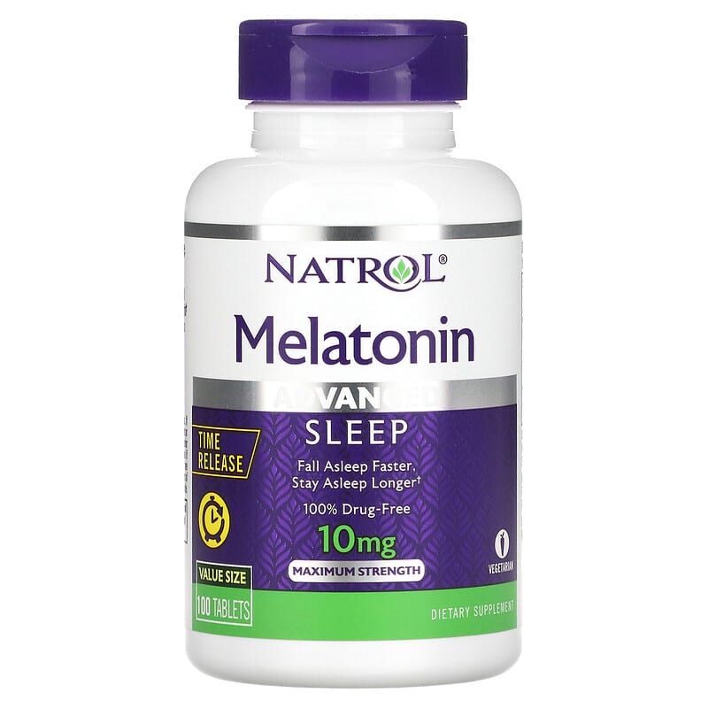 Natrol, Melatonin Sleep, Time Release, 10 mg, 100 Tablets 47469072797