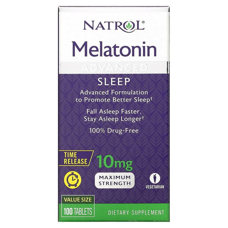 Natrol Melatonin Sleep Time Release 10 mg 100 Tablets 47469072797